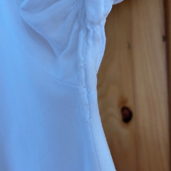 GiocamWhite Embroidered Off-Shoulder CottonDress Boho Bridal Beach Goddess Vibes - Picture 14 of 16